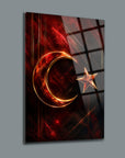 Türk Bayrağı 23 Cam Tablo