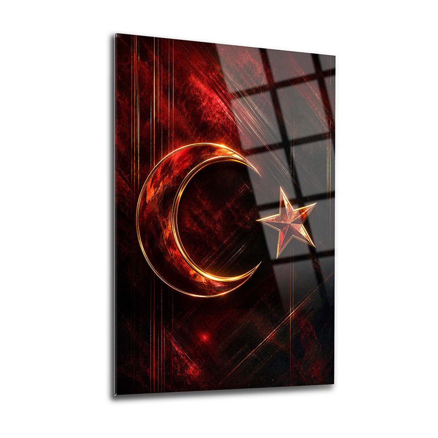 Türk Bayrağı 23 Cam Tablo