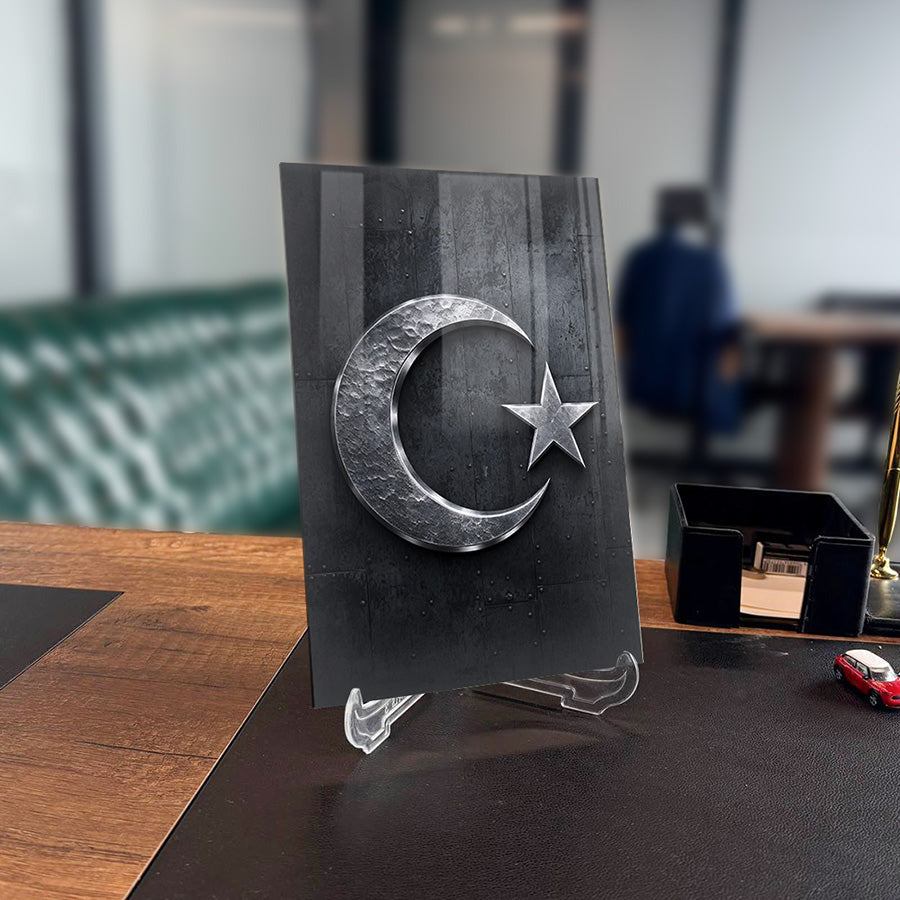 Türk Bayrağı 24 Cam Tablo