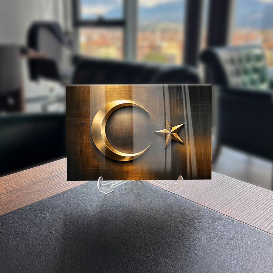 Türk Bayrağı 25 Cam Tablo