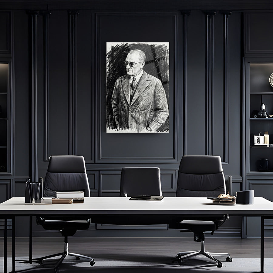 Atatürk YZ 557 Cam Tablo