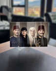 Atatürk ve Ailesi Cam Tablo