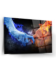 Ice Fire Love Glass Painting