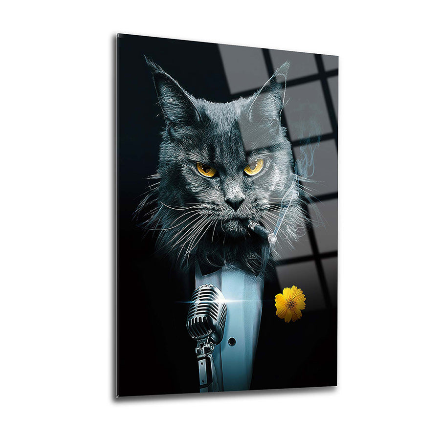 Boss Cat Glass Painting