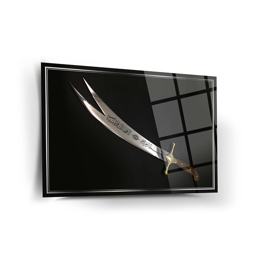 Hz Ali'nin Kılıcı 2 Cam Tablo