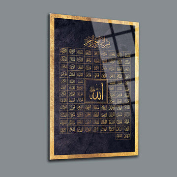tablo,cam tablo,camdan tablo,hat sanatı,duvar dekorasyonu,ev dekorasyonu,srd concept,özel tasarım,ev hediyesi,dini tablo,islami tablo,ismi azam tablo,esmaül hüsna tablo