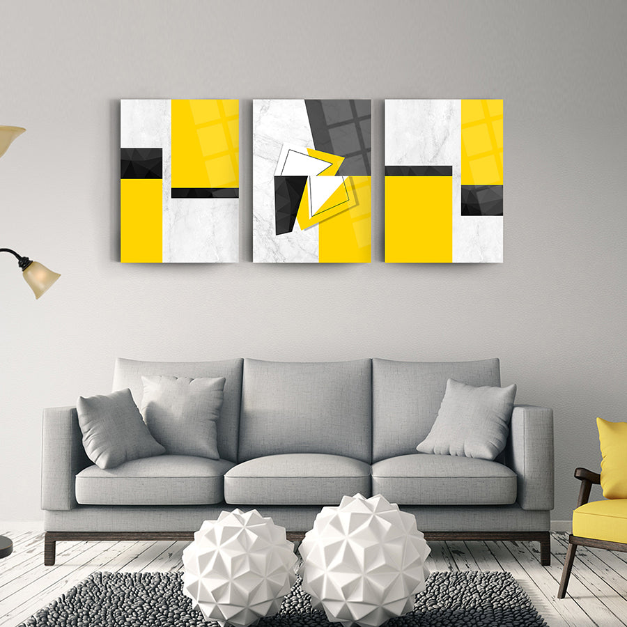 tablo,cam tablo,cam poster,duvar dekorasyonu,ev dekorasyonu,srd concept,özel tasarım,kanvas tablo,set tablo,üçlü set tablo,sarı siyah