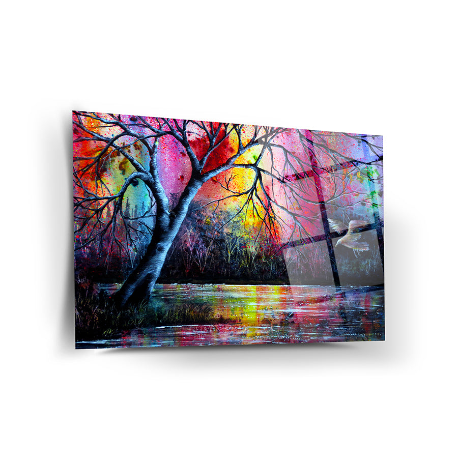 Colorful Reed Glass Painting