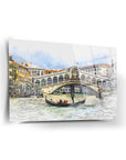 Venice Rialta Bridge Glass Painting