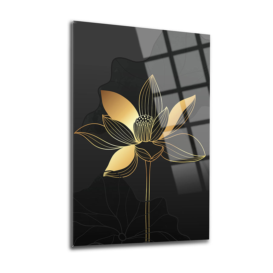 Onsetia Flower Set of 3 Glass Painting