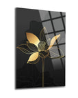 Onsetia Flower Set of 3 Glass Painting