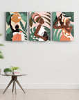tablo,cam tablo,cam poster,duvar dekorasyonu,ev dekorasyonu,srd concept,özel tasarım,kanvas tablo,set tablo,üçlü set tablo,soyut,afrikalı kadın