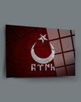 tablo,cam tablo,cam poster,kanvas tablo,duvar dekorasyonu,ev dekorasyonu,srd concept,özel tasarım,göktürkçe türk bayrağı