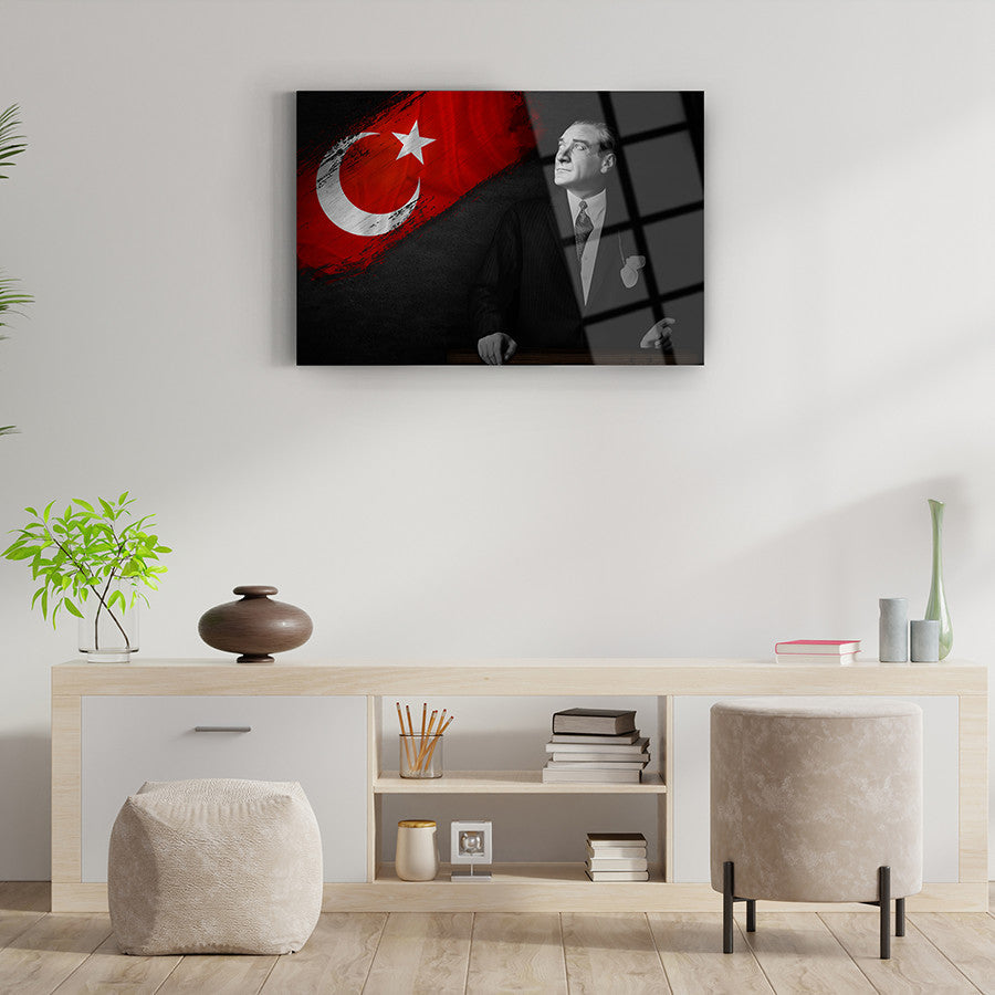 tablo,cam tablo,cam poster,kanvas tablo,duvar dekorasyonu,ev dekorasyonu,srd concept,özel tasarım,atatürk,atatürk tablo,atatürk tasarım,atatürk resim,ata fotograf