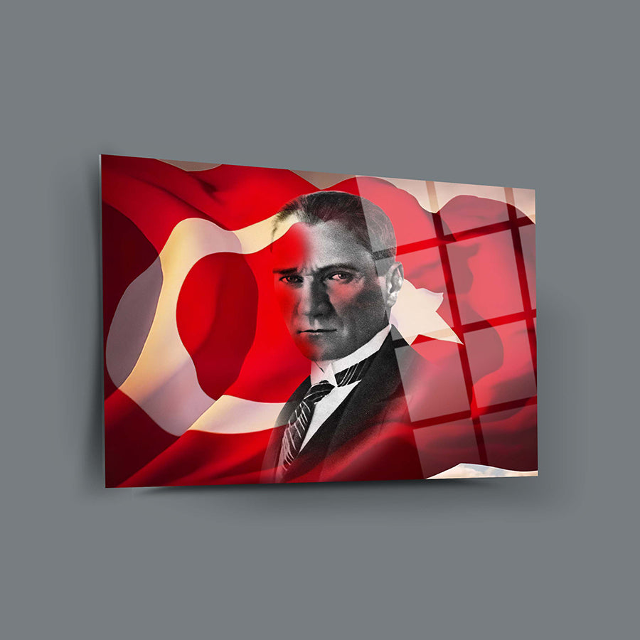 tablo,cam tablo,cam poster,kanvas tablo,duvar dekorasyonu,ev dekorasyonu,srd concept,özel tasarım,kişiye özel,büyük tablo,atatürk tablo,ata ve bayrak tablo