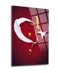 Ataturk and the Flag 4 Glass Paintings