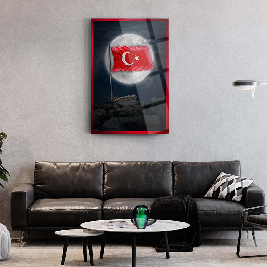 tablo,cam tablo,cam poster,kanvas tablo,duvar dekorasyonu,ev dekorasyonu,srd concept,özel tasarım,kişiye özel,büyük tablo,türk bayrağı,ay yıldız ,dolunay tablo