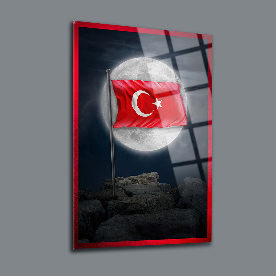 tablo,cam tablo,cam poster,kanvas tablo,duvar dekorasyonu,ev dekorasyonu,srd concept,özel tasarım,kişiye özel,büyük tablo,türk bayrağı,ay yıldız ,dolunay tablo