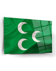 Osmanlı Bayrağı Cam Tablo