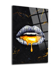 Coined Lip Glass Painting