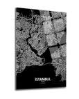 İstanbul Şehir Haritası Cam Tablo