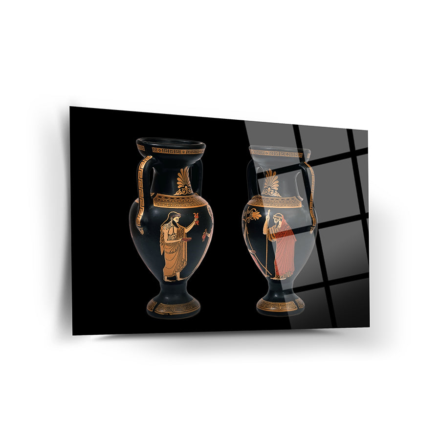 Ancient Roman Pottery 2 Glass Table
