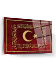 Osmanlı Sancağı Cam Tablo