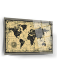 Eski Dünya Haritası  1 Cam Tablo