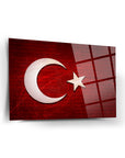 Türk Bayrağı 4 Cam Tablo