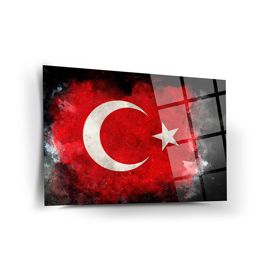 Türk Bayrağı 9 Cam Tablo
