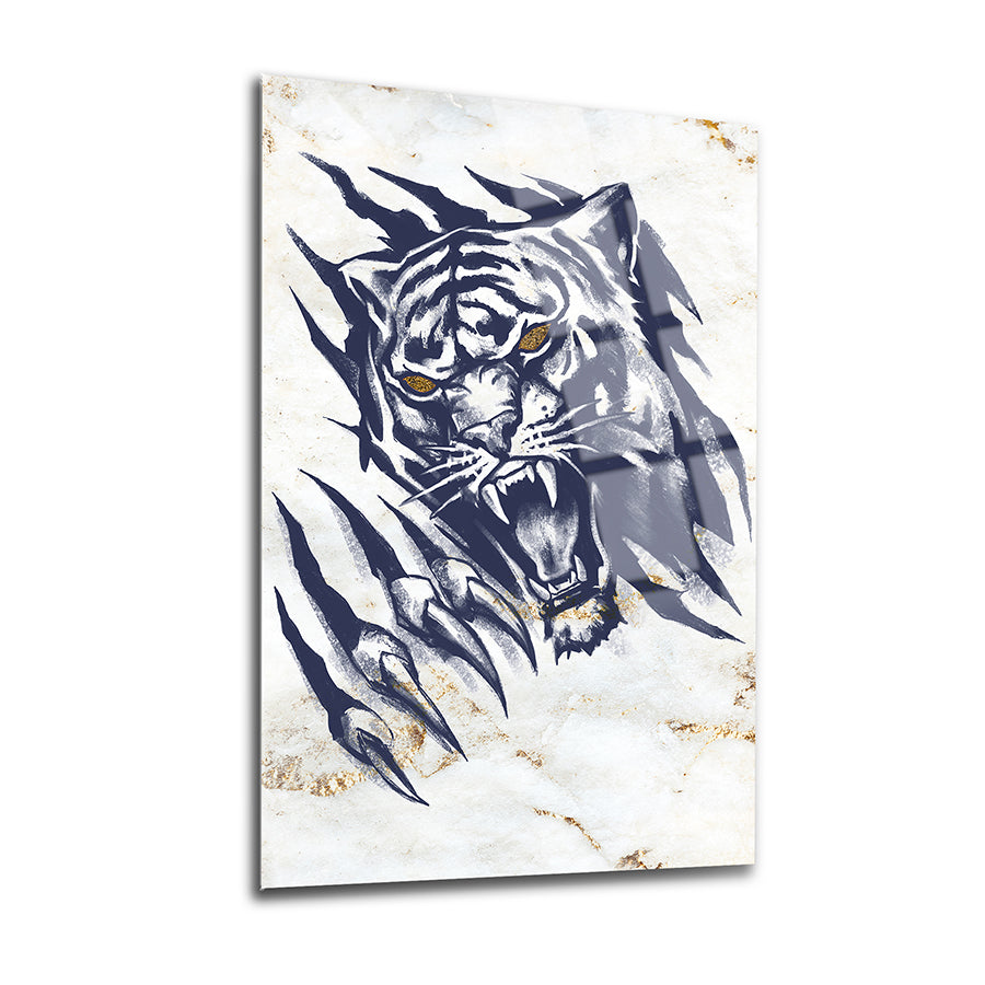 Tiger&#39;s Anger Glass Painting