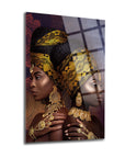 Afrikalı Kadın 4 Cam Tablo